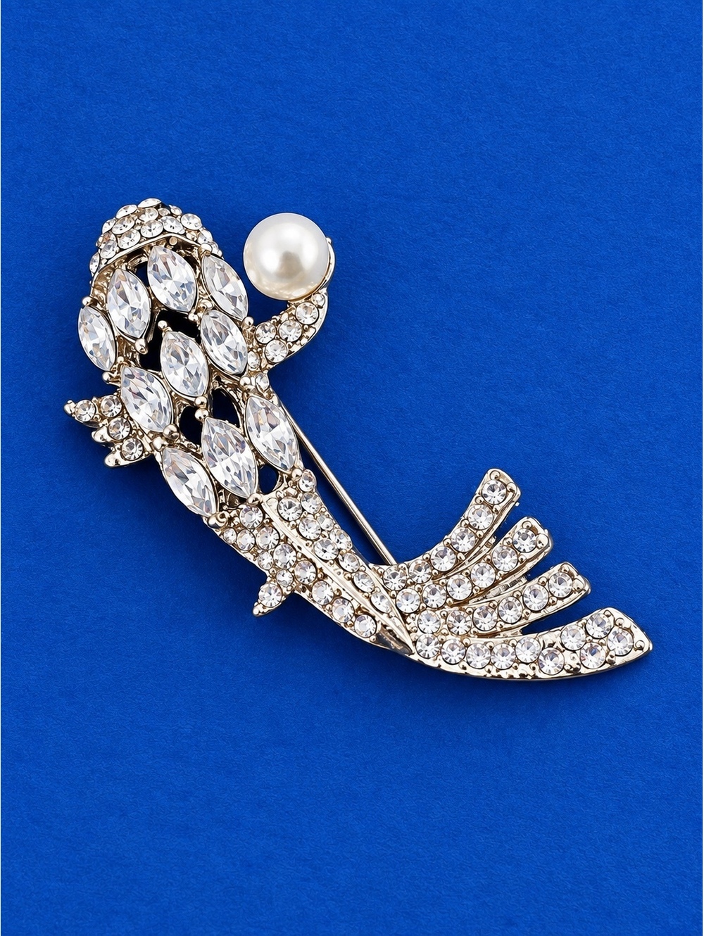 Sparkling Pave Koi Fish Brooch Pin